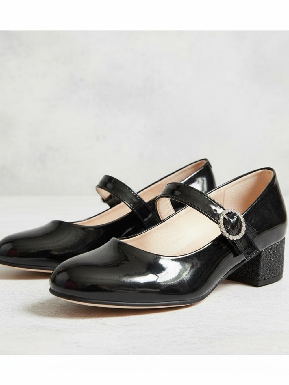 Kelly & Katie Bethany Black Patent Mary Jane Dress Shoes Girls Size 6